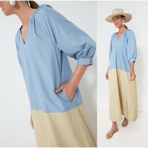 Tuckernuck Pomander Place Gemma Colorblock Max Dress Women's Sz M Pockets